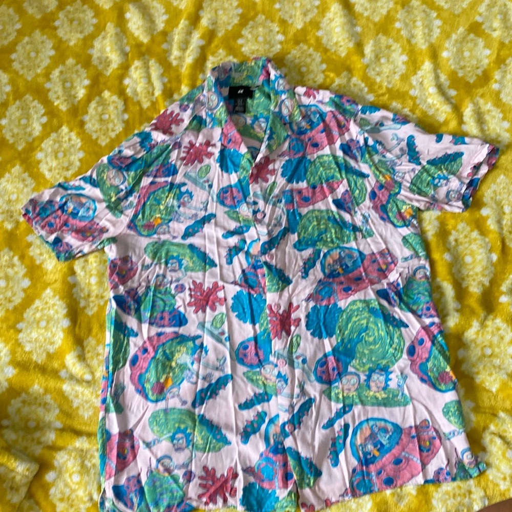Rick and Morty button down